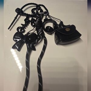 Black Keychain Set with Charms